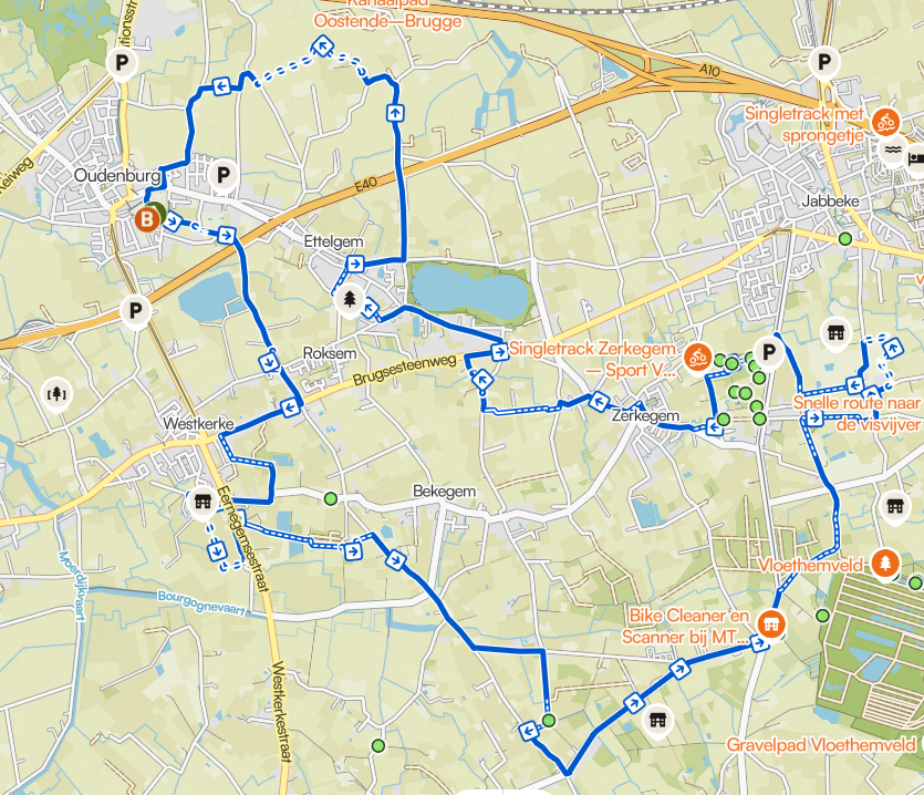 Parcourskaart MTB 32 km